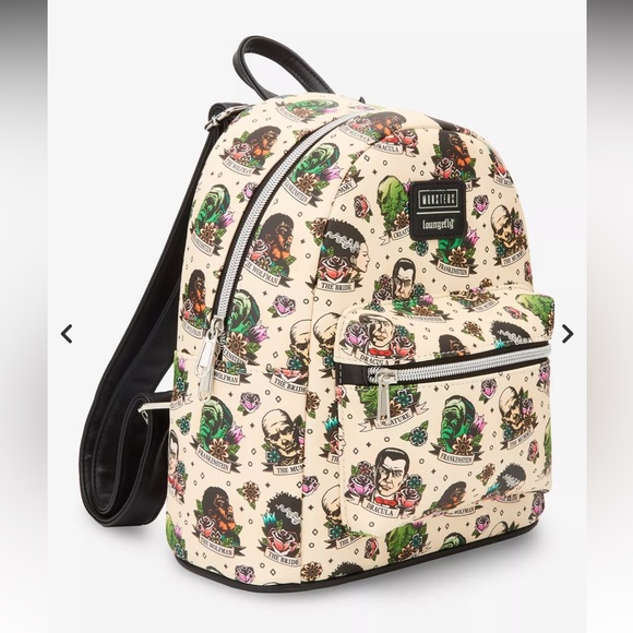 Loungefly Universal Monsters Tattoo Art Mini Backpack